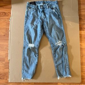Abercrombie & Fitch Size 26 x 30 Jeans Light Denim Pants Rustin Athletic Slim
